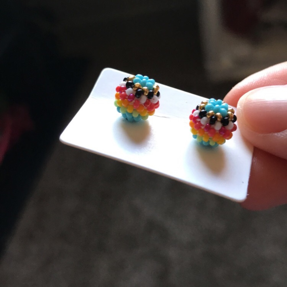 Beaded studs. 100% Native American Made